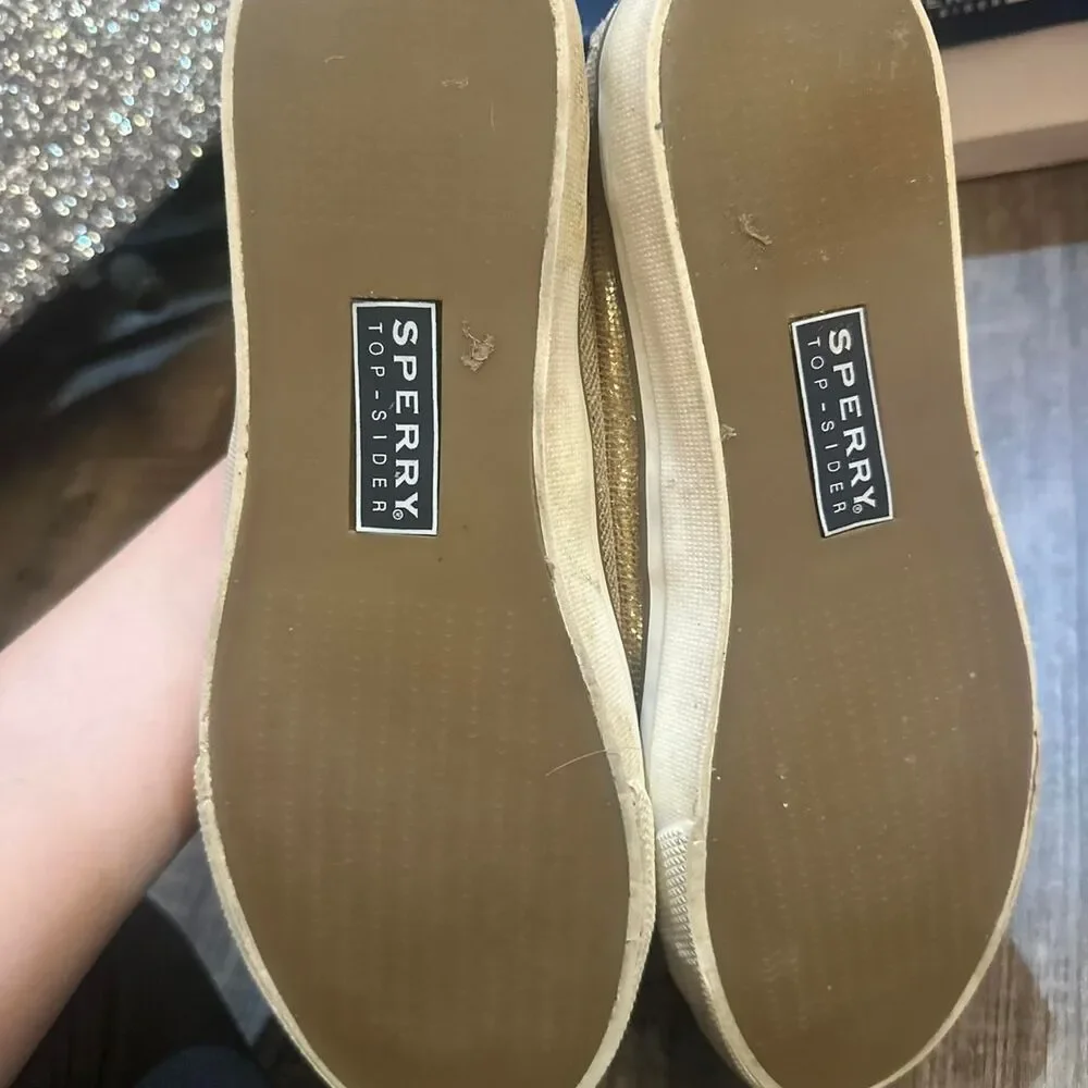 Sperry Women's Gold and Silver Trainers
